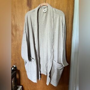 Pact Beige Tunic with Asymmetrical Hem and Soft Knit; XL-XXL